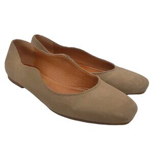 Lucky Brand Dellie Nubuck Leather Suede Ballet Flat SZ 7.5